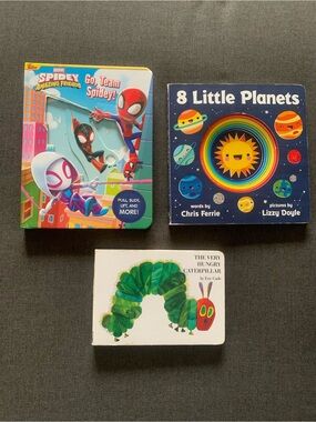 Spidey Amazing Friends Go, Team Spidey, 8 Little Planets, The Hungry Caterpillar